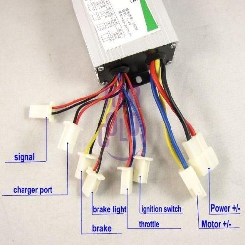 24v 24 Volt 500w Motor Brush Speed Controller for Electric Bike Bicycle New