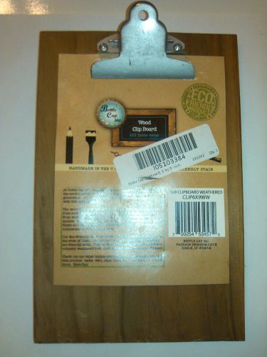 Weathered Wooden Clipboard 6 by 9 Wood Clip Board 6X9 Eco Friendly