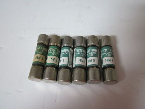 Lot of 6 cooper bussmann fnm-9 fuse new no box for sale