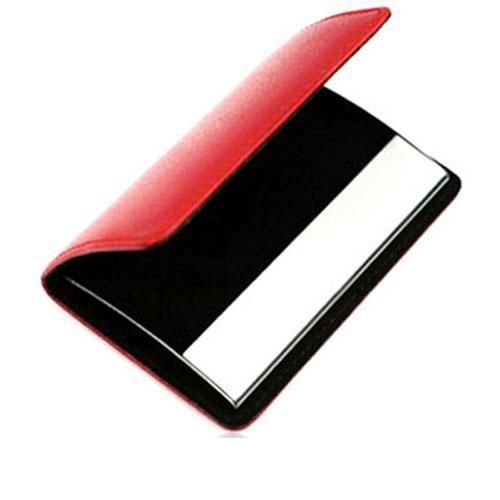 New Leatherette Magnetic Business Name ID Card Holder Case B23RA