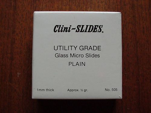 (150) Clini-SLIDES No. 505  Utility Grade Microscope Slides/Old Stock