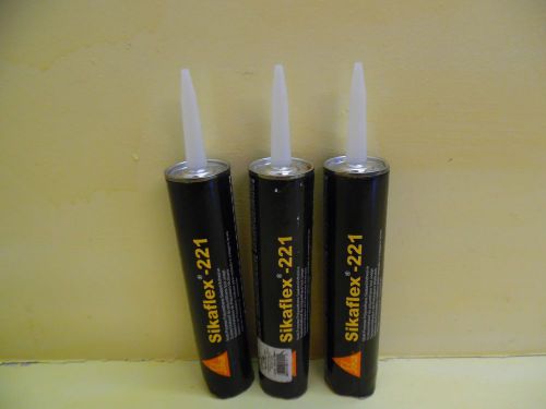 3 Pack Sikaflex-221 Sika Multi-Purpose Polyurethane Sealant Adhesive Black 90893