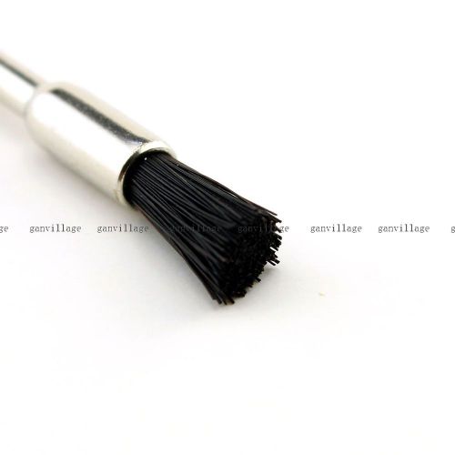 100Pcs Nylon Bristle Wire Pen Polishing Brush 3mm Shank For Rotary Surface Clean
