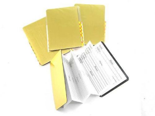 Twelve Piece Set of Sparkling Gold Colored Magnetic Address Books