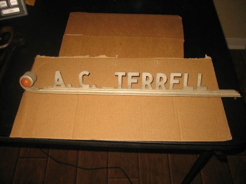 Vintage Rual Mailbox Name Sign Aluminum with Reflectors (GS/ET)