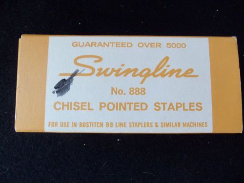 Vintage Swingline Staples!  CHISEL POINTED!  NO. 888!  ORIGINAL BOX!  WOW!