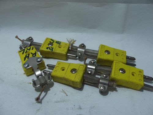 6 Type K Full Sized Thermocouple Jacks / Connectors -Used