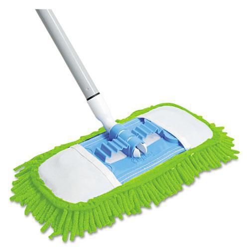 New quickie 060 microfiber dust mop, 48&#034; steel handle, green, each for sale