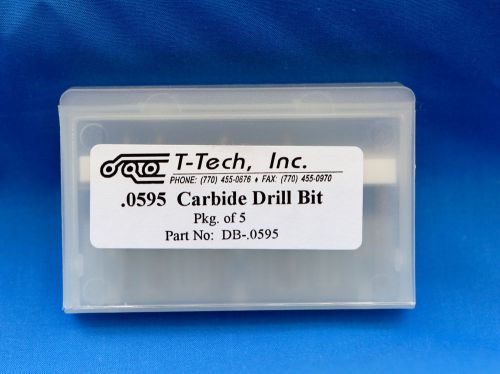 T-Tech Carbide Drill Bit (DB-0595) 0.0595 Qty 5