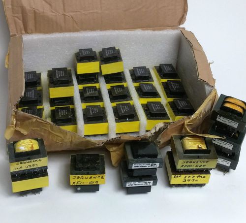 Lot of 31 new PCB transformers, various sizes.