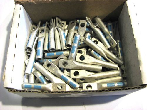 67 copper compression lugs long 6 awg cu 1/4&#034; bolt size blue po. # l614 for sale