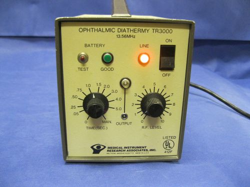 OPHTHALMIC DIATHERMY TR3000 - 115 VOLTS, 1 PHASE, 0.5 AMP, 50/60 HZ