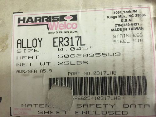 Harris ER317L .045 #25lbs Spool  stainless steel Mig Wire welding 0317H8