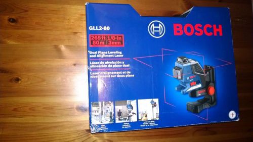 Bosch GLL2-80 Dual Plane Leveling and Alignment Laser With Pulse New In Box
