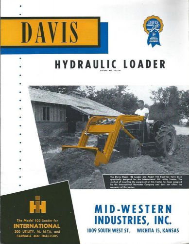 Equipment Brochure - Davis - 101 D S 102 - Loader for IH Tractors c1979 (E2147)