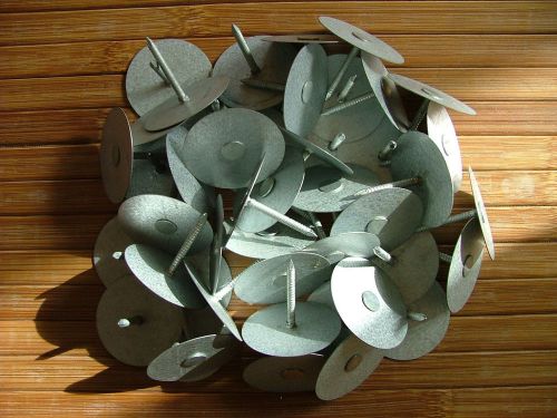 50 Hurricane Capnails Galvanized 1 5/8 disc with 1 1/4 Ringshank roofing Nail