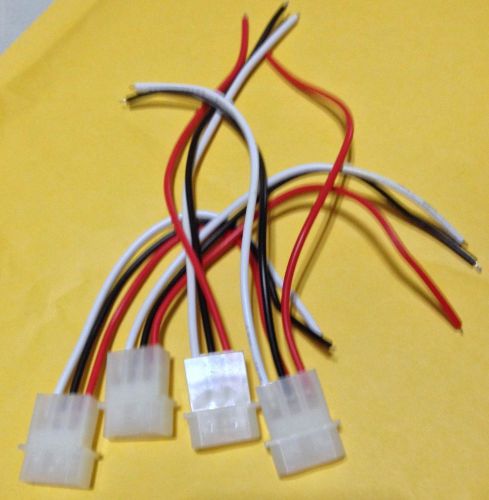 New-Strobe-bulb-replacement pigtail 3 Wire Connection Plug AMP 3 Pin LOT of 6