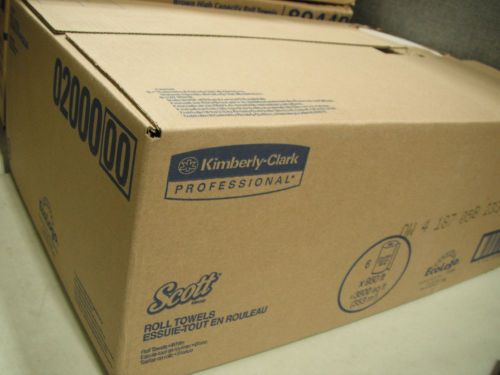 Kimberly-Clark Scott Brand Case of 6 White Paper Towel Rolls 8&#034;x950&#039;