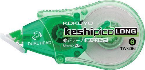 Kokuyo correction tape poppy Pico Long 26m TW-296 Width 6mm green
