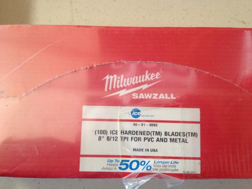Milwaukee 48-01-9093 8 in. 8/12 TPI Ice Hardened Sawzall Blades (100 Pk)