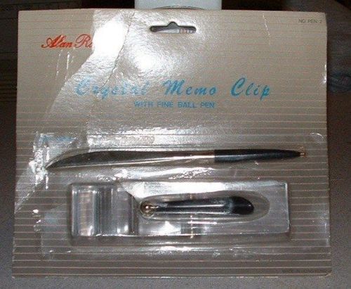 Business Memo Paper Pen and Clips Supplies Holder Crystal Clear Acrylic Glass