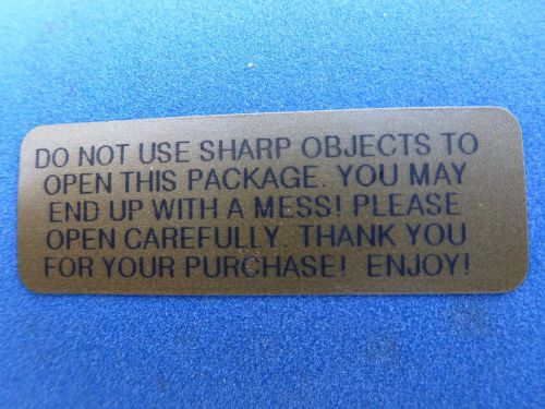 DO NOT USE SHARP OBJECTS TO OPEN  THIS PACKAGE  500 Roll Custom Made