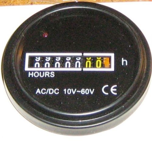 New Cen-Tech AC/DC Hour Meter - 10 to 60 volts hardware included, # 66754