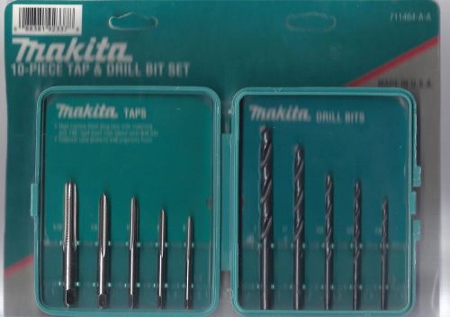 Makita 10-Piece Tap &amp; Drill Set 711464-A-A NIP