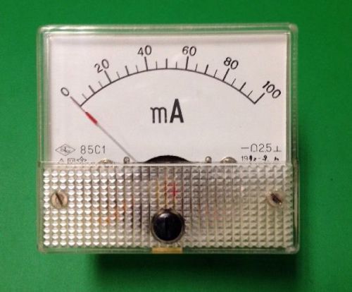 Analog Amp Panel Meter DC 0-100mA Ampere Gauge Ammeter current