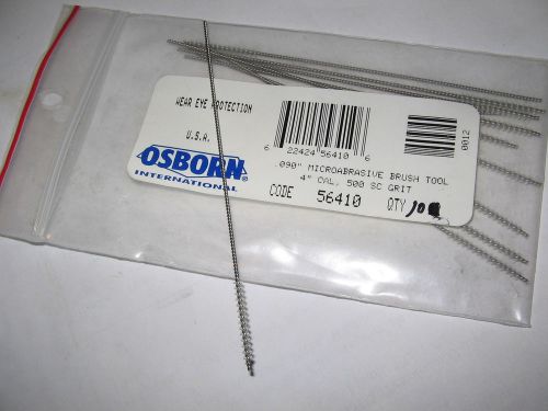 OSBORN, .090&#034; Micro Abrasive Brush Tool, 4&#034; OAL 500 SC Grit (Qty 10)