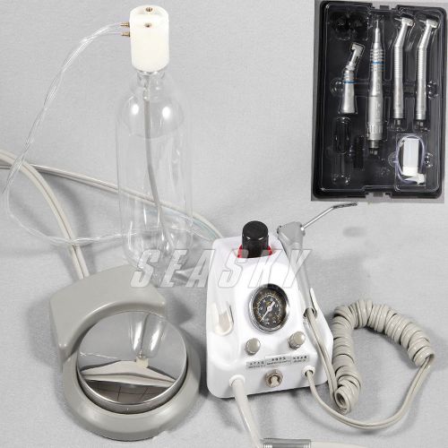 Portable Dental Air Turbine Unit Working with High Low Speed Handpiece Kit 4Hole