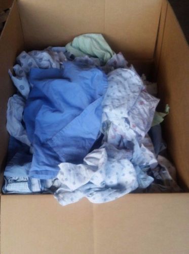 Box of Colored Hospital Gowns Rags (50 LB) - Cheapest Rag on E-Bay Guaranteed!!
