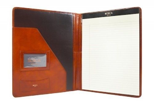 Bosca Letter Writing Pad Portfolio Old Leather Collection - Amber