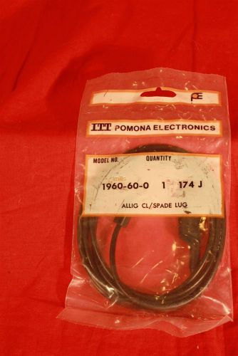 ITT POMONA Model 1960-60-0  60&#034; Black Alligator to Spade Lug test cable lead