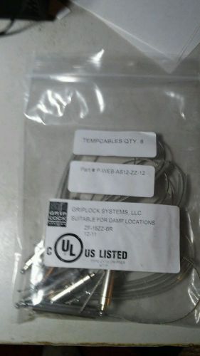 GRIPLOCK SYSTEMS Tempcables #P-WEB-AS12-ZZ Security cables Qty8