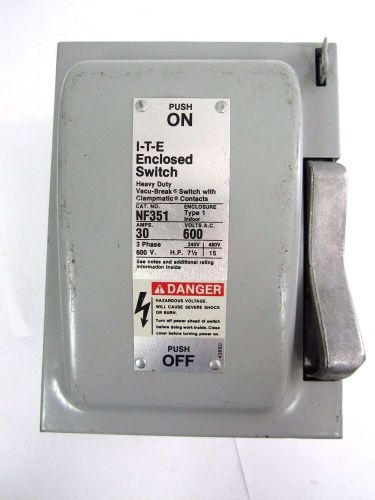 Siemens i-t-e enclosed switch nf-351 for sale