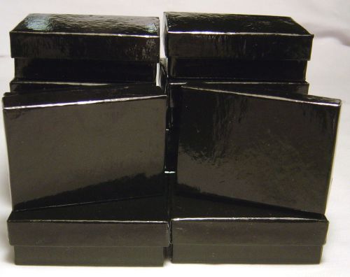 Jewelry gift boxes black gloss 3 x 2 x 1 (12) for sale
