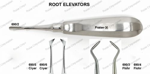 Praise Dental Root Elevators Dental Instruments FDA Approved 3 Pcs Set