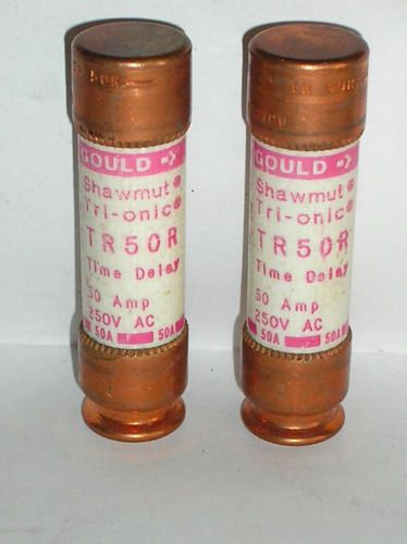 Lot of 2 ~ GOULD FUSES 50 AMP TR50R **NEW**