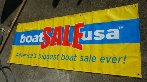 Boat Sale USA &#034;Americas Biggest Boat Sale Ever&#034; Vinyl Banner 3&#039; x 7&#039;10&#034; (USED)