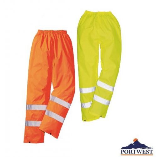 Hi-vis rain pants, reflective tape waterproof work trouser m-4xl, portwest uh441 for sale