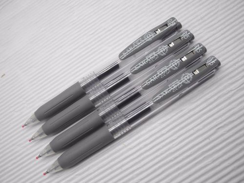 (4 pens pack) Zebra Sarasa Clip 0.5mm extra fine roller ball pen gel Gray