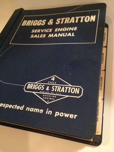 1974 Briggs &amp; Stratton Service Engine Sales Manual Small Engine 4 Cycle