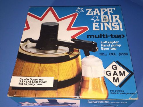Vtg Zapf Dir Einns Multi Tap Hand Pump Beer Tap West Germany Small Keg Grittmann