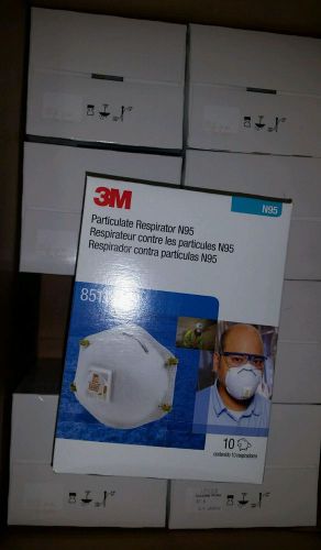 3M 8511 Particulate N95 Respirator with Valve. Full Case of 80 FREE SHIPPING