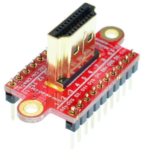 HDMI Type A Male socket Breakout Board, adapter,  eLabGuy HDMI-AM-BO-V1AV