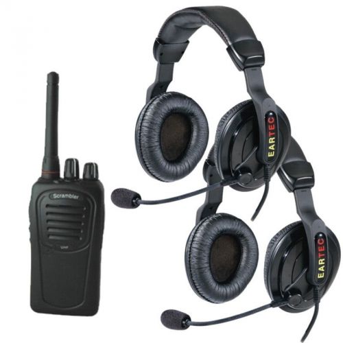 Eartec Scrambler SC-1000 Plus (2) UHF Wireless 2-Way Radios w/Proline DBL (PPT)