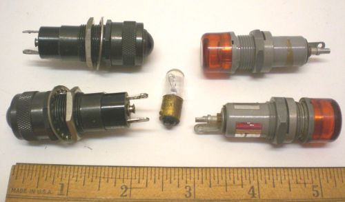 4 Rare Miniature Bay Indicators, Dialight &amp; Korry Type 103, Made for Navy, USA