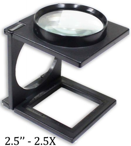 ToolUSA  2x/4x Folding Magnifier With Sae &amp; Metric Rulers &amp; 2.5 Inch Diameter: M