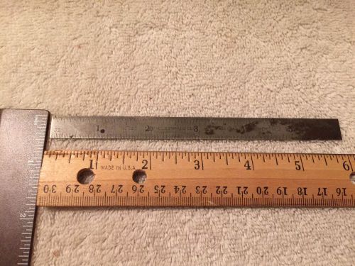 Vintage L.S. Starrett Co No.320 Machinist Ruler 6&#034; Tempered No.10 Tools USA